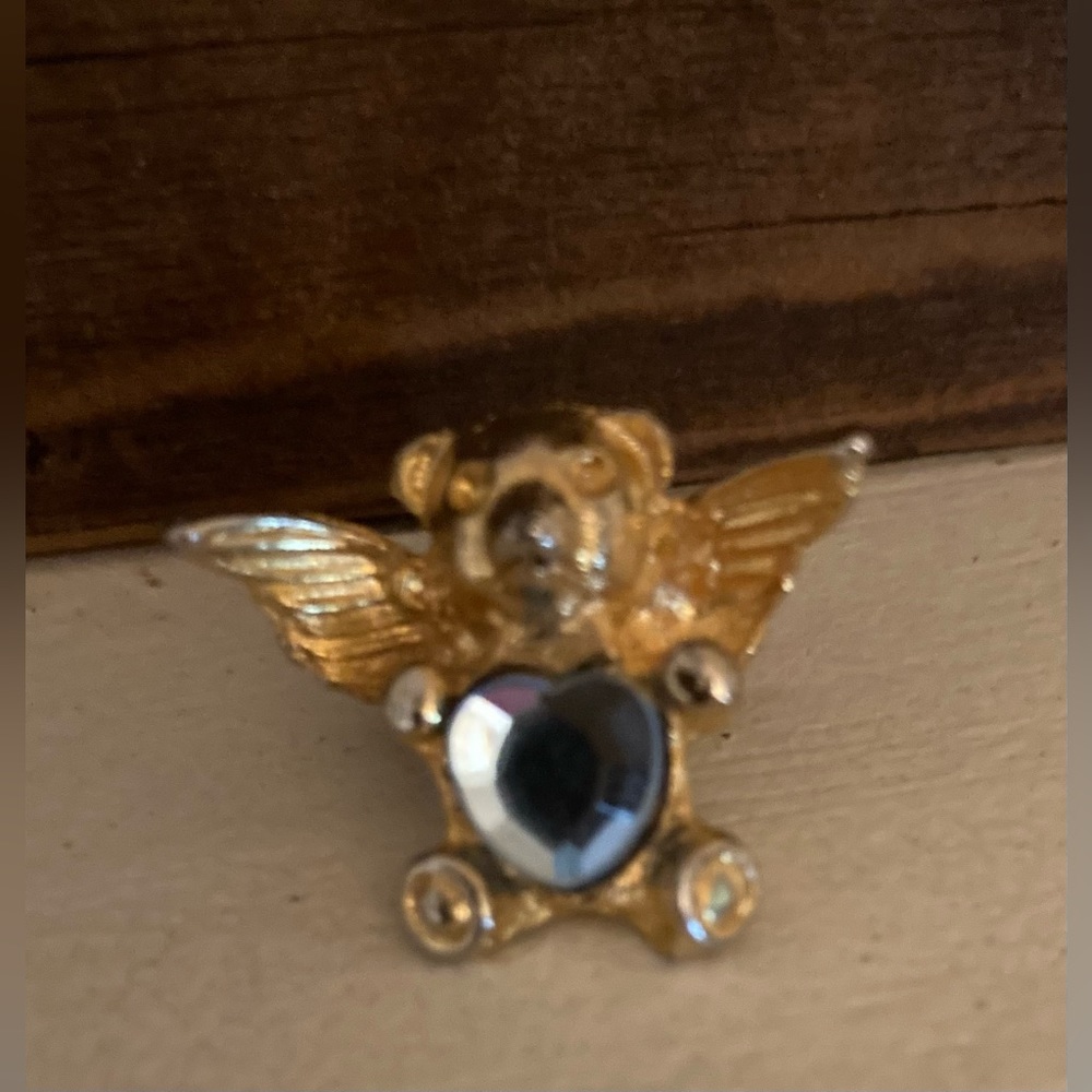Cute Angel Bear pin